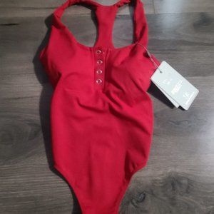 Bombshell red bodysuit